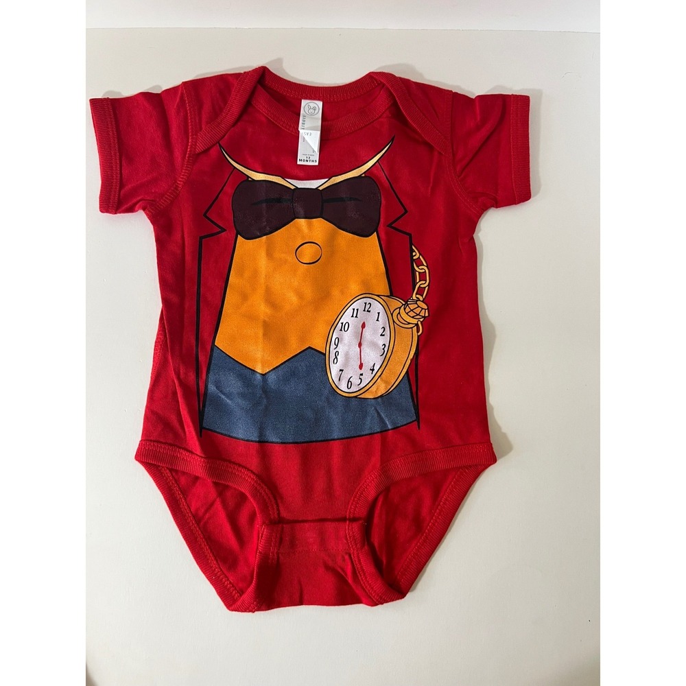 Rabbit Skins Red White Rabbit‎ Tuxedo Pocket Watch Graphic Bodysuit 12 Months